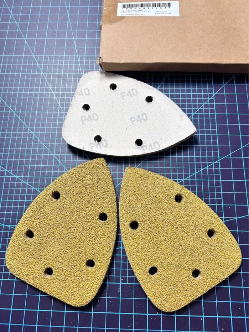15 pcs Mouse Detail Sander Sandpaper - [5-Hole 40 Grit]